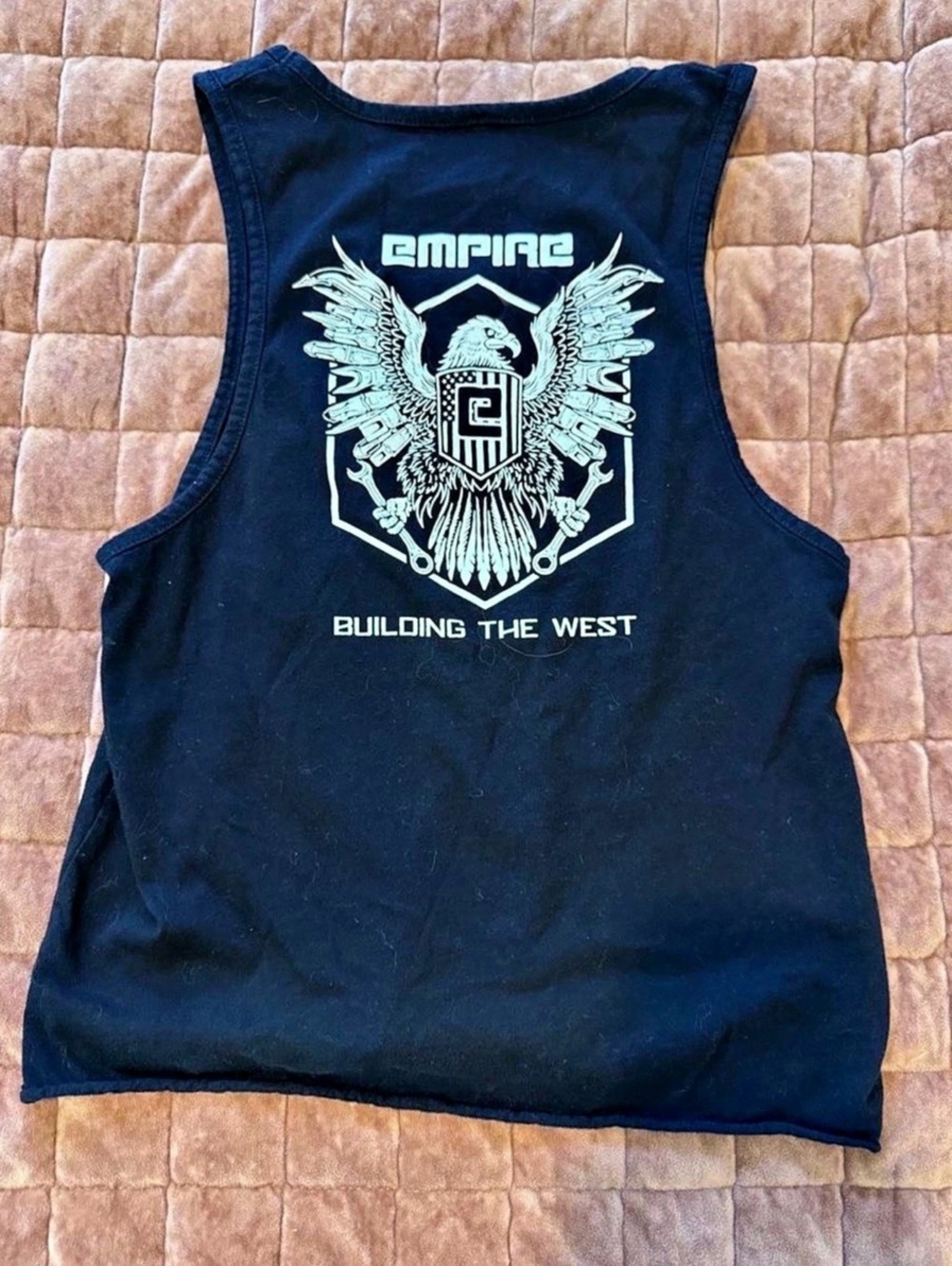 Empire Building the West Tank Top Black & White